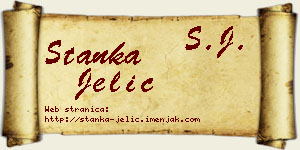 Stanka Jelić vizit kartica